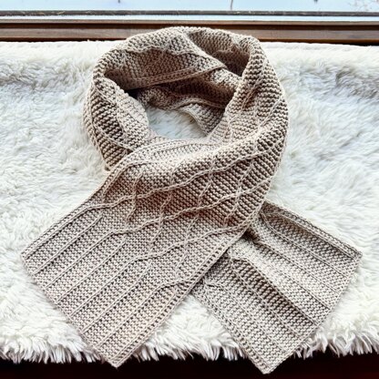 No Purl Lattice Scarf