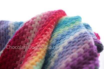 Rainbow Granny Stripe Blanket