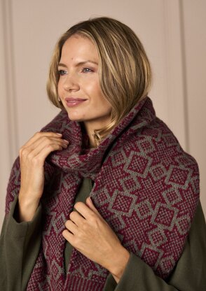 Bright Star Scarf in Rowan Moordale - Downloadable PDF