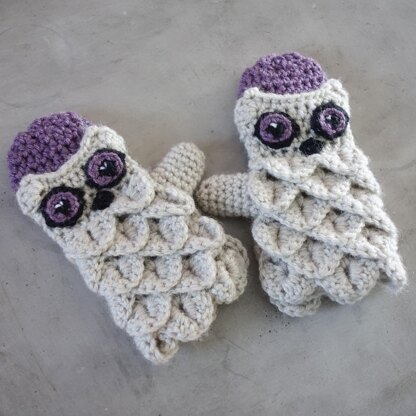 010-Little owl gloves or mittens