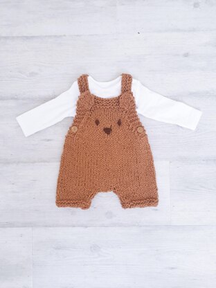 Baby Bear Chunky Shortie Dungarees 0-2 yrs