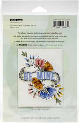 Penny Black Creative Dies - Banner Blooms Cut Out 6.4"X4.4"