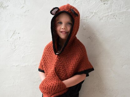 Hooded Fox Poncho and Socks