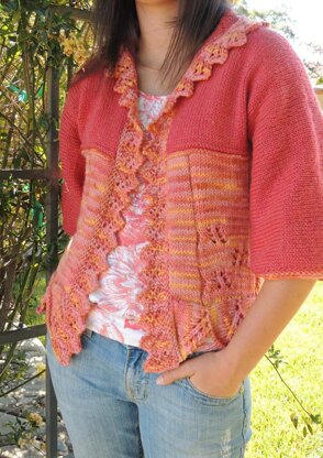 Fern Lace Cardi (a Kirigami Knitting pattern)