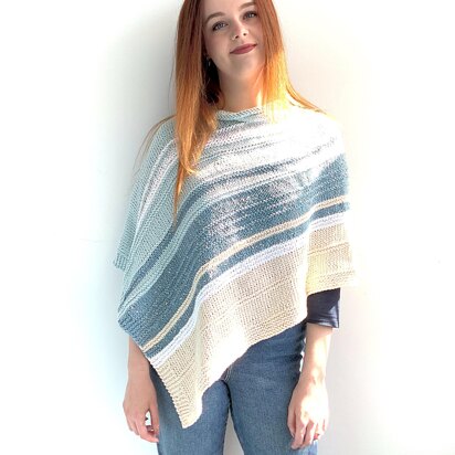 “Into the Blue” Poncho - knitting pattern