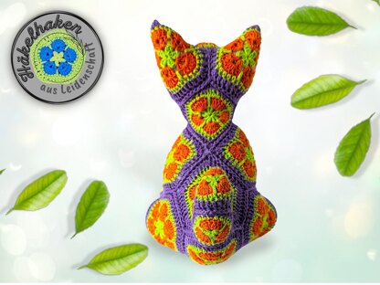 Chino The Cat with African Flowers