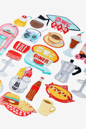 DMC American Diner Embroidery Pattern - PAT2052 - Downloadable PDF