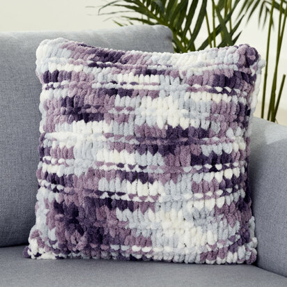 Garter Ridge Pillow in Bernat Alize Blanket-EZ - Downloadable PDF