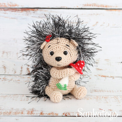 Hedgehog with accessories, for photo session