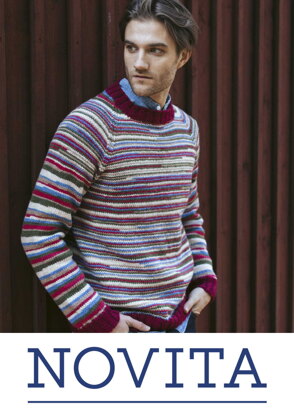 Climber Sweater in Novita 7 Veljestä & Veljestä Multiraita - Downloadable PDF