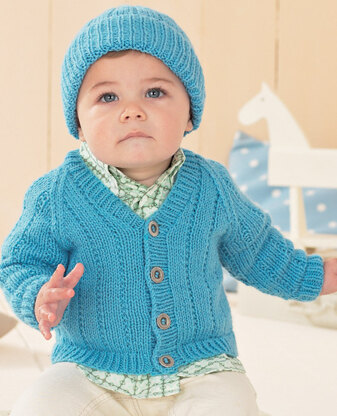 Cardigans and Hat in Sirdar Snuggly DK - 1419 - Downloadable PDF