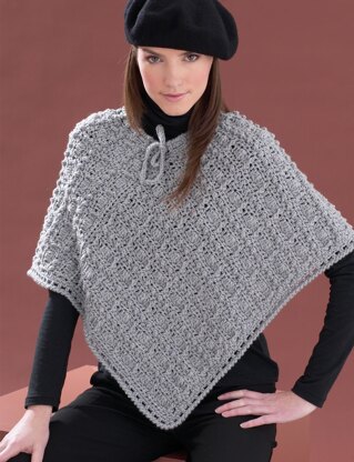 Perfect Patterned Poncho in Bernat Super Value