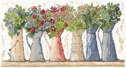 Design Works Pitcher Row Cross Stitch Kit - 46cm x 25cm