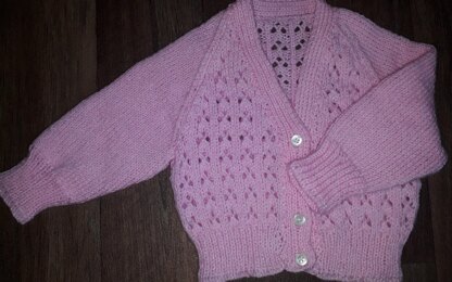 Baby Lace Cardigan and Hat