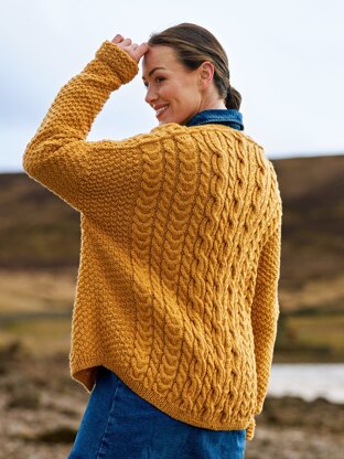 Nessa Women's Cabled Coatigan By Sarah Hatton in West Yorkshire Spinners - WYS1000266 - Downloadable PDF