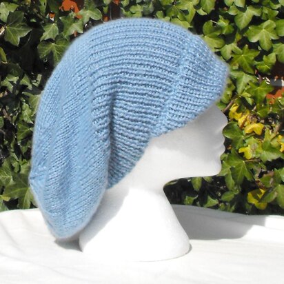 PEAK SLOUCH BEANIE HAT KNITTING PATTERN - MADMONKEYKNITS