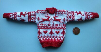 1:6th scale Reindeer Sweater