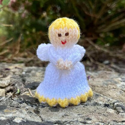 Miniature Christmas Elf and Angel Dolls Knitting Pattern - Toy Knitting Pattern