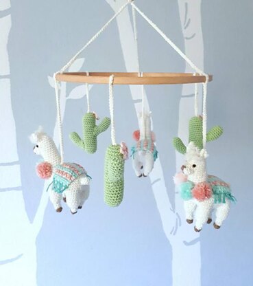 Llama baby mobile