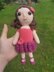 Crochet Fuchsia ballet dancer doll