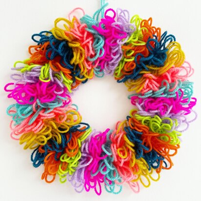 Scrappy loopy wreath