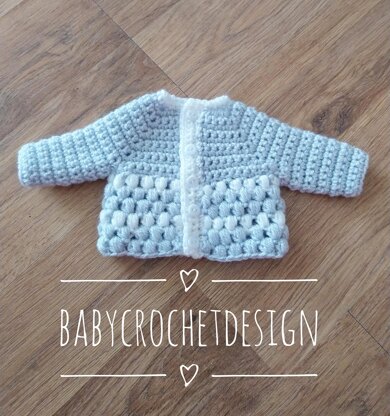 Baby puff stitch Cardigan