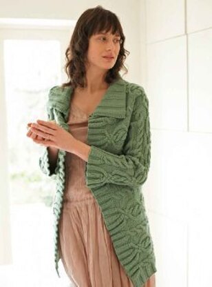 "Ruby Coat" - Coat Knitting Pattern For Women - Coat Knitting Pattern in Debbie Bliss Cashmerino Aran - CMC04