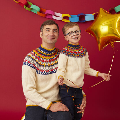 " What a Yoker " - Free Sweater Knitting Pattern For Boys and Men in Paintbox Yarns Wool Mix Aran by Paintbox Yarns