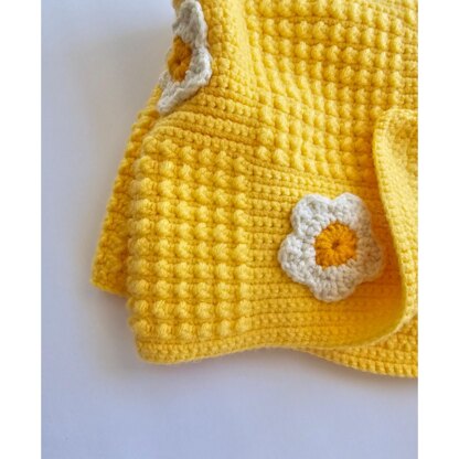 Checkered Puff Stitch Blanket