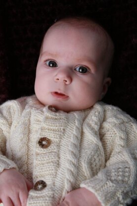 Baby Aran Bodysuit, Hat & Booties