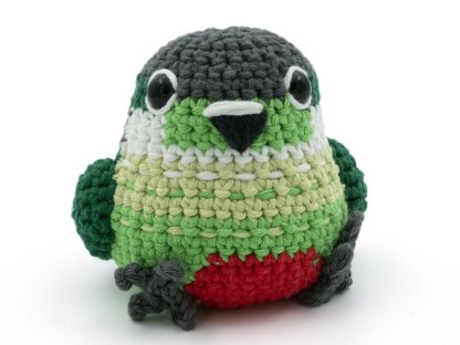 Amigurumi Green-Cheek Conure Parrot