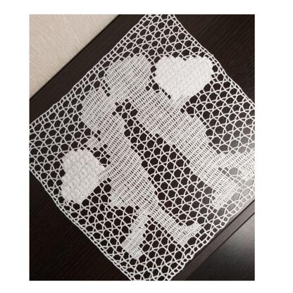 Crochet filet pattern, wall hanging