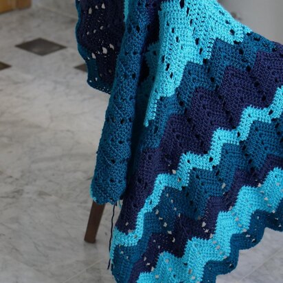 Chevron stitch blanket