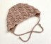 Pattern: baby bonnet lace hat, cotton hat toddler