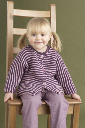 Cheerful Baby Cardigan in Lion Brand Cotton-Ease - 70624AD