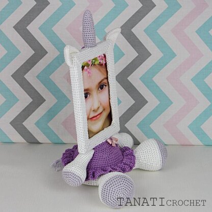 Crochet Pattern of Photo Frame UNICORN