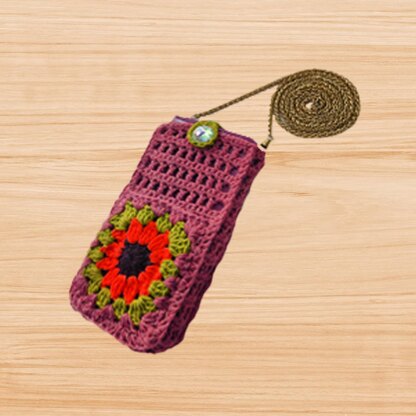 Crochet phone bag with pocket Pattern