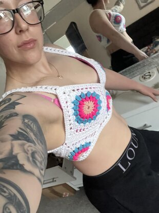 Summer sunburst crop bralette