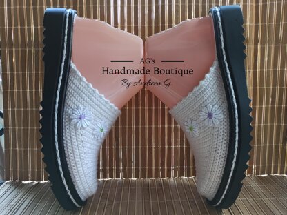 Pattern Handmade Crochet Mules Clogs Shoes for Nurses and Doctors