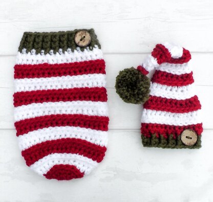 Christmas Elf Hat and Cocoon Set