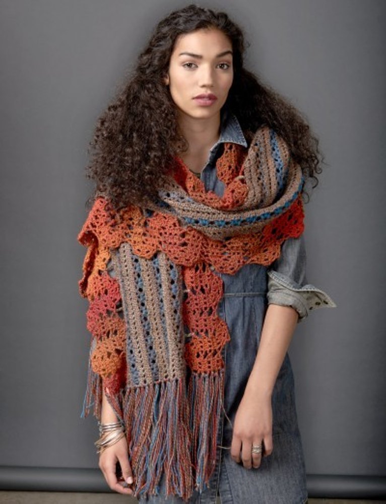 Globetrotter Shawl in Patons Kroy Socks FX - Downloadable PDF