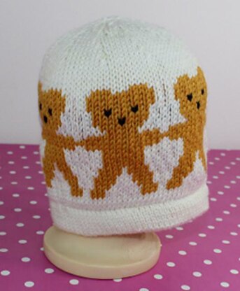 Teddy Bear Ski Beanie Hat CIRCULAR