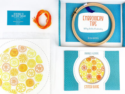 Oh Sew Bootiful Oranges and Lemons Embroidery Kit