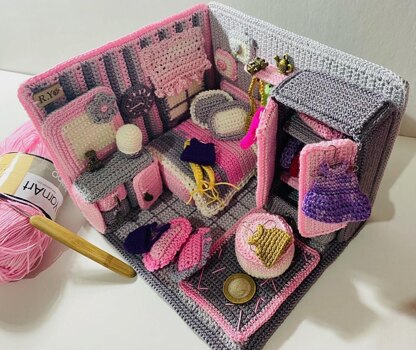 Amigurumi Dollhouse girl’s bedroom