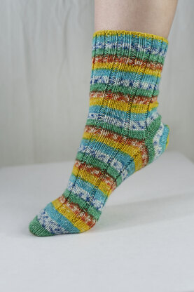 Time Step Socks in Cascade Yarns Heritage Prints - FW244 - Downloadable PDF