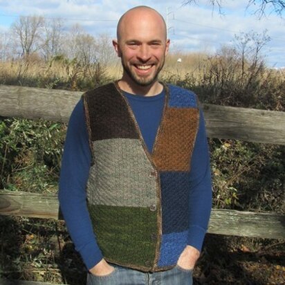 Men's Dakota Vest in Manos del Uruguay Clasica Wool Semi-Solid - knitting pattern