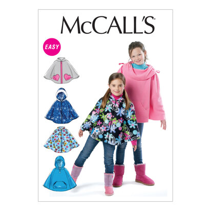 McCall's Children's/Girls' Ponchos M6431 - Sewing Pattern