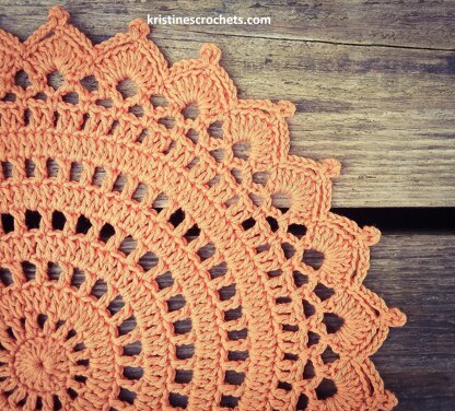 Decorative Doily Placemat Written Pattern