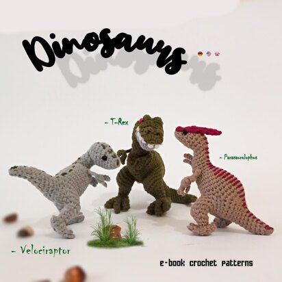 Dinosaurs E-BOOK. T-REX, Tyrannosaurus Rex, Velociraptor, Parasaurolophus