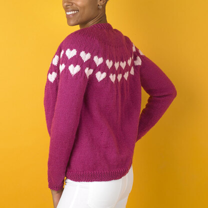 Heaps of Heart Cardigan - Free Knitting Pattern For Women in Paintbox Yarns Wool Mix Aran